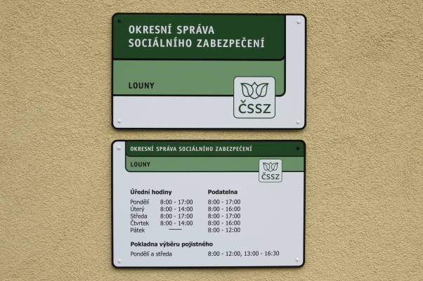 Označení pracoviště OSSZ dle grafického manuálu ČSSZ